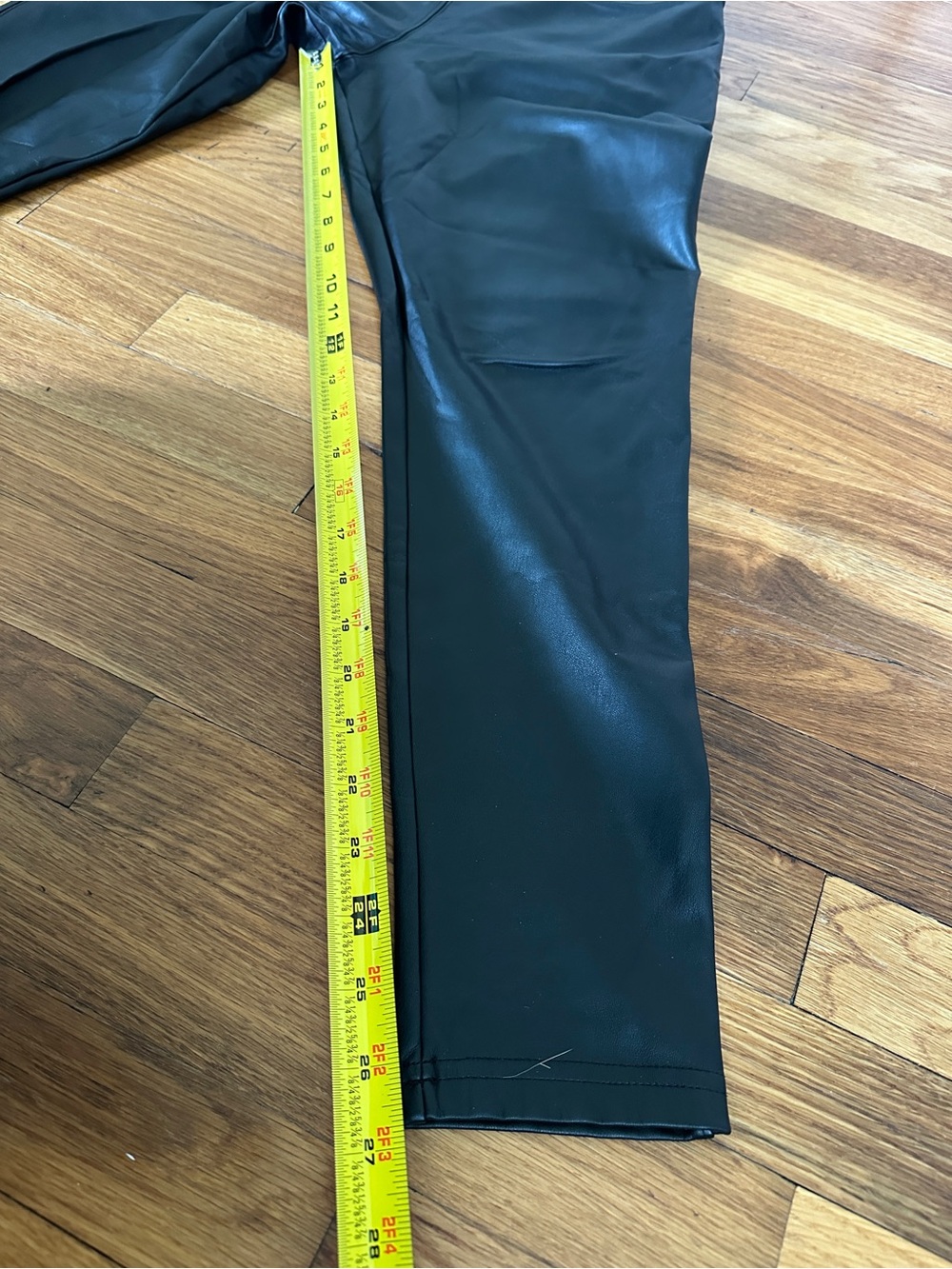 Nordstrom Black Faux-Leather Leggings women’s L - Picture 5 of 7